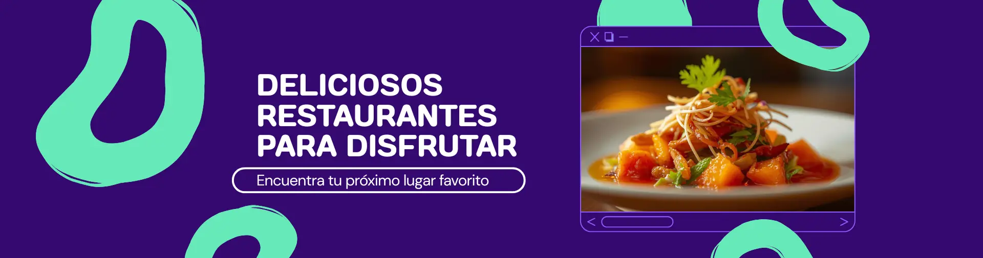 Portada para Facebook - Deliciosos restaurantes para disfrutar (1920 x 505 px)